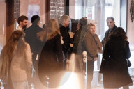 Pierce Brosnan And Keely Shaye Smith Outside A Restaurant - Paris