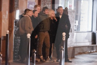 Pierce Brosnan And Keely Shaye Smith Outside A Restaurant - Paris