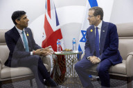 The Prime Minister Rishi Sunak  meets with the President of Israel