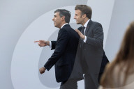 The Prime Minister Rishi Sunak  meets the President of France