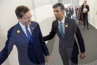 The Prime Minister Rishi Sunak  meets with the President of Israel