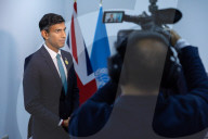 The Prime Minister Rishi Sunak  gives a TV interview