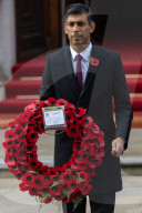 The Prime Minister Rishi Sunak attends Remembrance Sunday