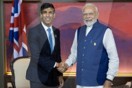 The Prime Minister Rishi Sunak meets The Prime Minister of India