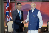 The Prime Minister Rishi Sunak meets The Prime Minister of India