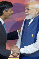 The Prime Minister Rishi Sunak meets The Prime Minister of India