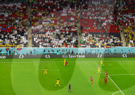 FUSSBALL-WM Katar - Eröffnungsspiel vor leeren Sitzen im Al-Bayt-Stadion