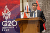 The Prime Minister Rishi Sunak holds a press conference at G20