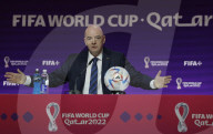 Gianni Infantino does his Football Jesus act during strange monologue on Qatar.