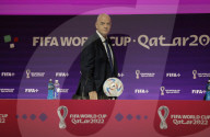 Gianni Infantino does his Football Jesus act during strange monologue on Qatar.