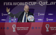 Gianni Infantino does his Football Jesus act during strange monologue on Qatar.