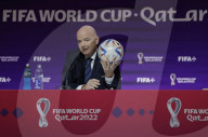 Gianni Infantino does his Football Jesus act during strange monologue on Qatar.