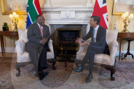 The Prime Minister Rishi Sunak welcomes the President of South Africa