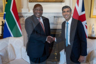 The Prime Minister Rishi Sunak welcomes the President of South Africa