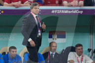 FUSSBALL-WM Katar - Serbiens Cheftrainer Dragan Stojkovic lässt seinen Emotionen freien Lauf