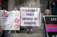 ‘We’re not here because it’s fun’: UK university staff join picket lines
