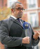 James Cleverly at the BBC New Broadcasting House, London, UK
