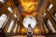 The Museum of the Moon in the Painted Hall at the Old Royal Naval College, London,UK.