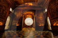 The Museum of the Moon in the Painted Hall at the Old Royal Naval College, London,UK.