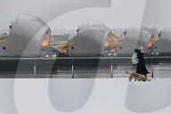 First snow in London , UK.