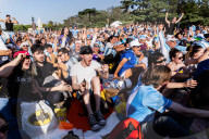 FUSSBALL-WM Katar - Buenos Aires: Fans feiern den Finaleinzug Argentiniens