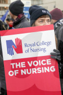 Royal College of Nursing Strike London, UK.