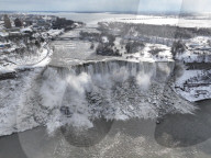 Partially frozen Niagara Falls