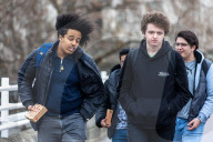 Wind and rain in London, England today.