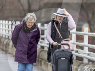 Wind and rain in London, England today.