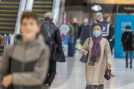 Public urged to wear face masks due to surge in Covid and Flu. 