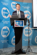 Richard Tice, Reform UK Press Conference at The Conrad Hotel, London