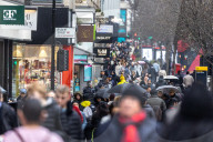 New Year Shoppers in London, UK.