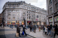 New Year Shoppers in London, UK.