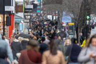 New Year Shoppers in London, UK.