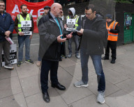 ASLEF Rail Strike, London, UK.