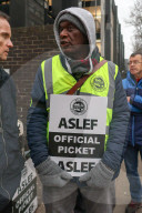 ASLEF Rail Strike, London, UK.