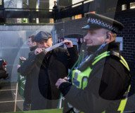 Mick Lynch leader of the RMT joins an official rail strike picket line outside Euston station, London, Great Britain 
6th January 2023
