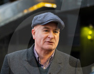 Mick Lynch leader of the RMT joins an official rail strike picket line outside Euston station, London, Great Britain 
6th January 2023