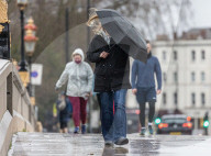 Heavy rain and strong winds this weekend in London, UK.