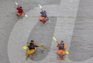 Heavy rain and strong winds this weekend in London, UK.