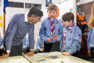 The Prime Minister Rishi Sunak meets a sea scout group