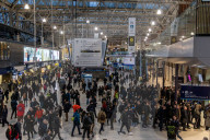 Commters go back to work as rail strikes stop, Waterloo Station, London