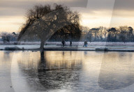 Freezing weather, London, UK.
