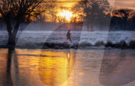 Freezing weather, London, UK.