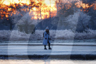 Freezing weather, London, UK.