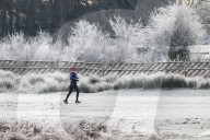 Freezing weather, London, UK.