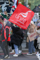 NHS Strike March from UCLH to Downing Street, London, UK