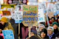 NHS Strike March from UCLH to Downing Street, London, UK