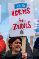 NHS Strike March from UCLH to Downing Street, London, UK