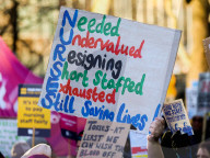 NHS Strike March from UCLH to Downing Street, London, UK